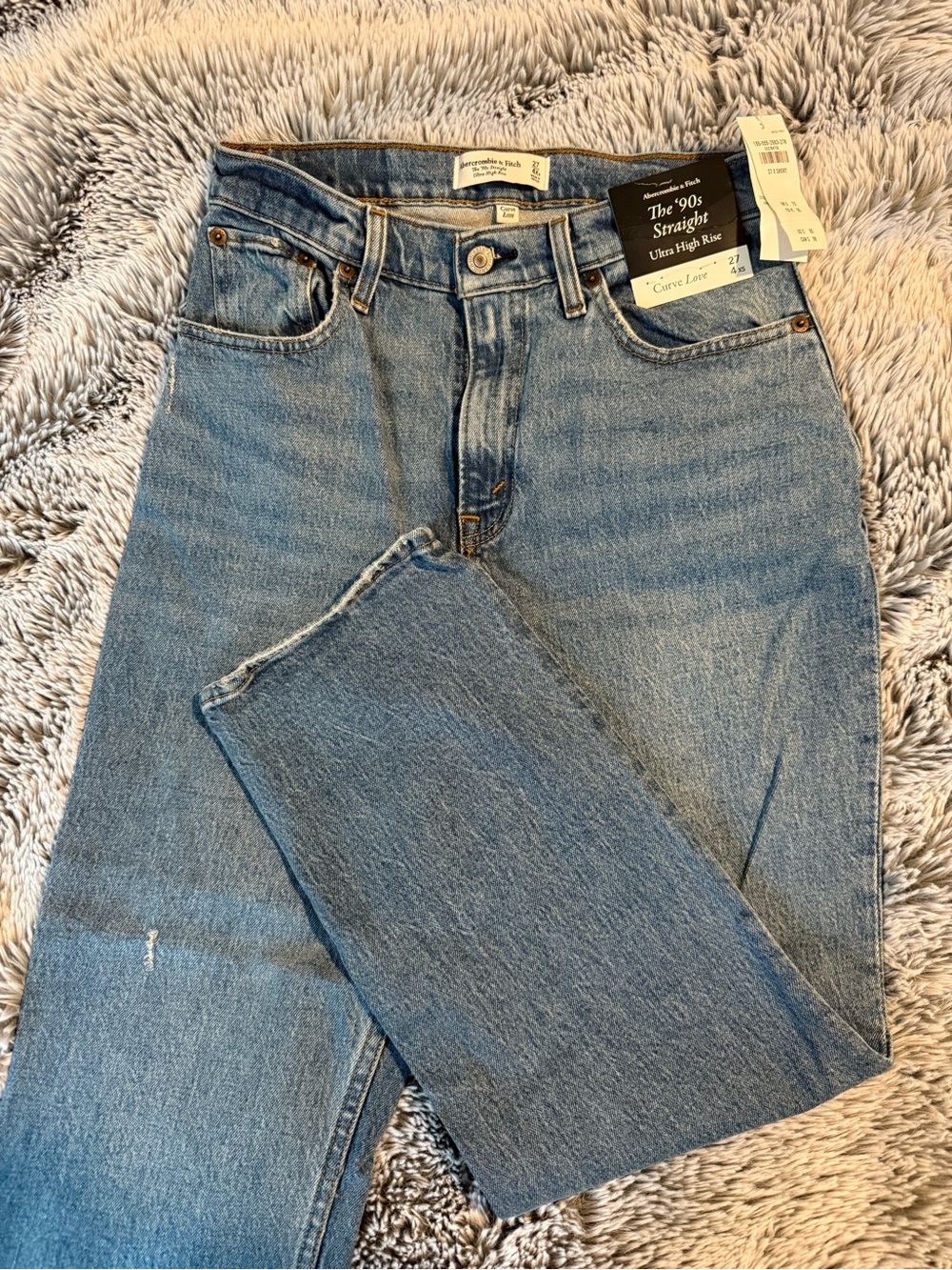 Abercrombie & Fitch The '90s Straight Jeans - Light Blue Denim